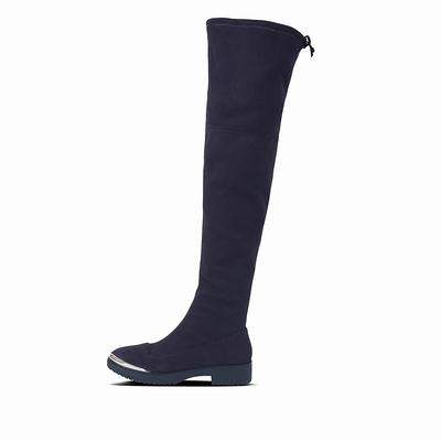 Fitflop Women's COSEMA Stretch Over The Knee Boots - Blue, TU1027563